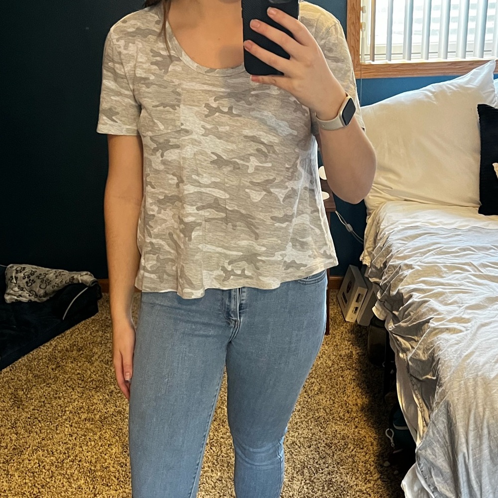 Gray Camouflage T-Shirt GAP